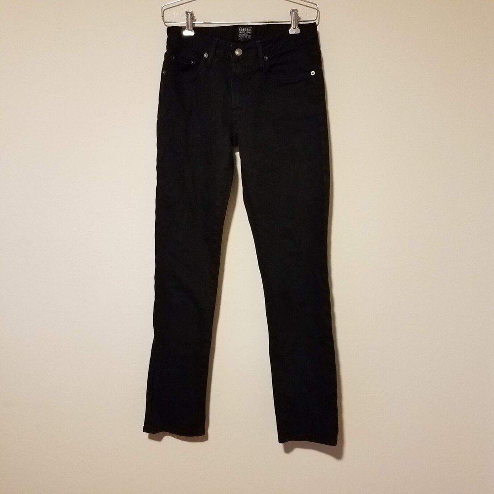 Bonobos Travel Slim Jeans 28/32 Black Made in USA 99% Cotton 1% Spandex Preowned